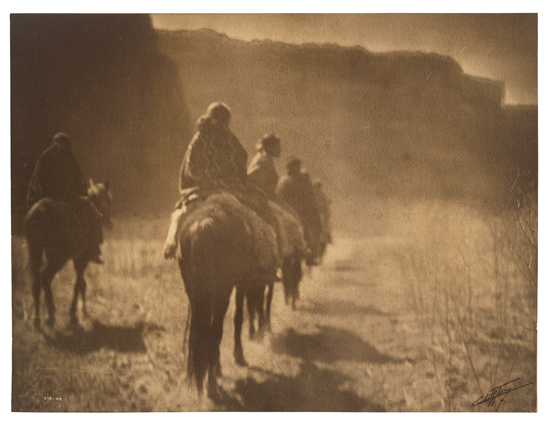 Appraisal: CURTIS EDWARD S - The Vanishing Race Oversize platinum print