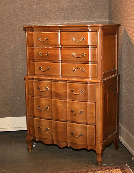 Appraisal: A Louis XV style tall chest of drawers height ft