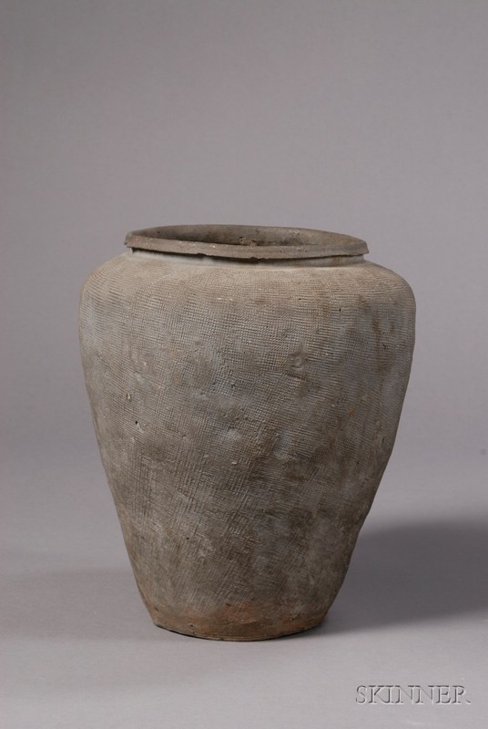 Appraisal: Storage Jar China Chou period th century B C gray