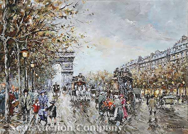 Appraisal: Antoine Blanchard French - L'Arc de Triomphe Les Champs lys