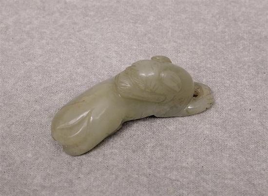 Appraisal: Chinese carved jadeite figure Ming dynasty - in form of