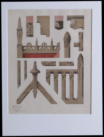 Appraisal: Group of twelve German architectural antique lithographs from the book