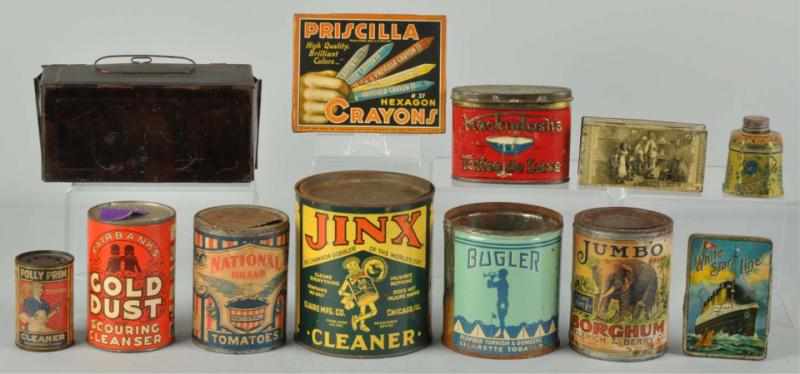 Appraisal: Lot of Assorted Product Tins Cans Description Includes Peacock Ink