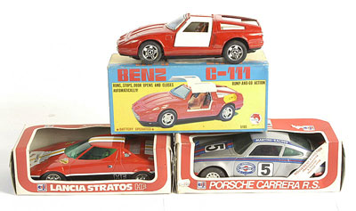 Appraisal: Joustra France Japanese tinplate Sports Cars Joustra France Lancia Stratos