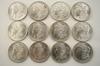 Appraisal: COINS - Lot of twelve Morgan silver dollars uncirculated or