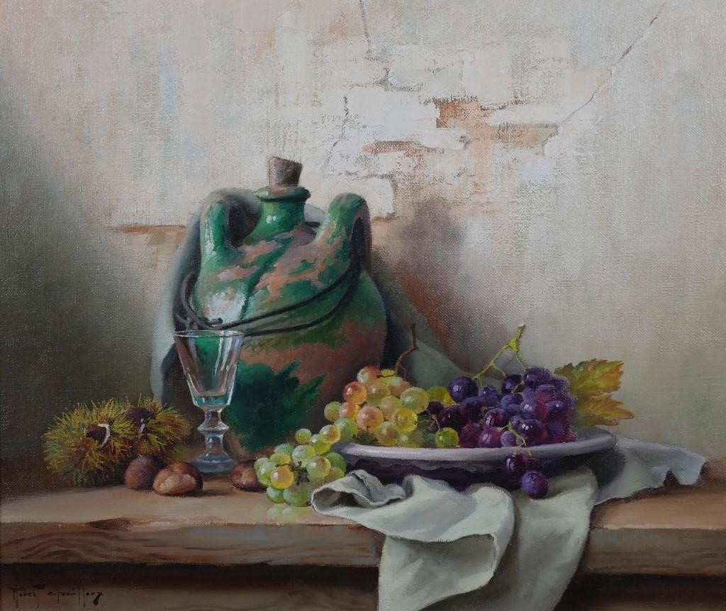 Appraisal: Robert Chaillaux French - oil on canvas still life painting