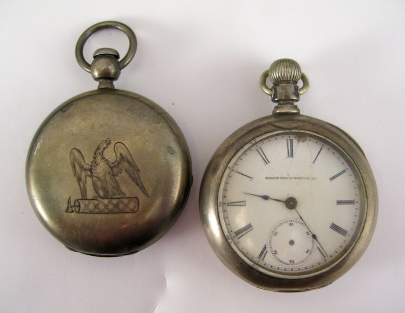 Appraisal: - Coin Silver Pocket Watches Includes Elgin National Watch Co