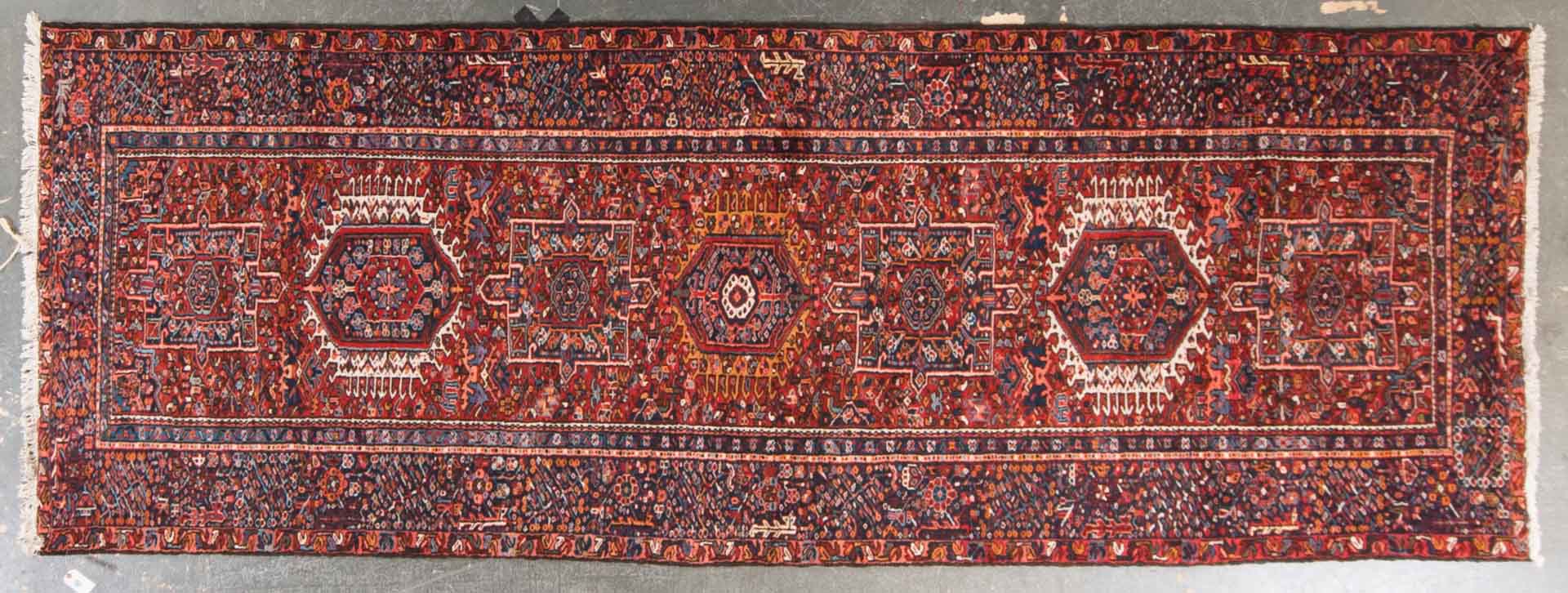 Appraisal: Semi-antique Karaja gallery runner x Iran circa