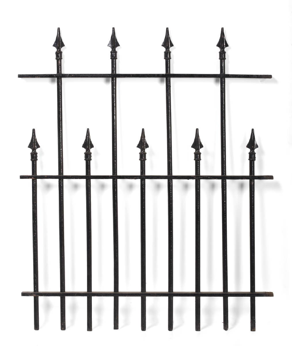 Appraisal: NINETEENTH-CENTURY CAST-IRON FENCE Together with eight matching connectors a separate