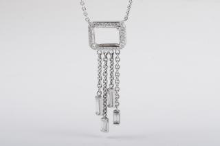 Appraisal: Diamond Mount Necklace K diamond mount necklace which takes a