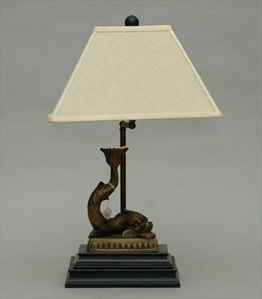 Appraisal: Lamp with Molded Fish Relief Base sold without shade