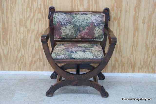 Appraisal: Vintage Italian Renaissance Style ChairFrom an estate is a vintage