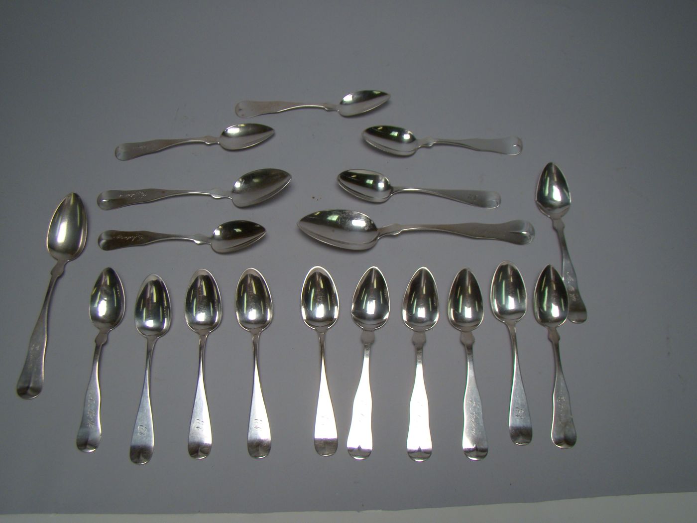 Appraisal: NINETEEN AMERICAN SILVER SPOONS By various makers including Gorham Co