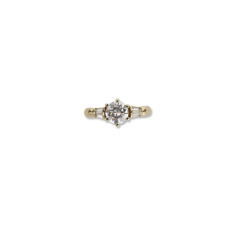 Appraisal: k Yellow Gold Ring set with a brilliant cut diamond