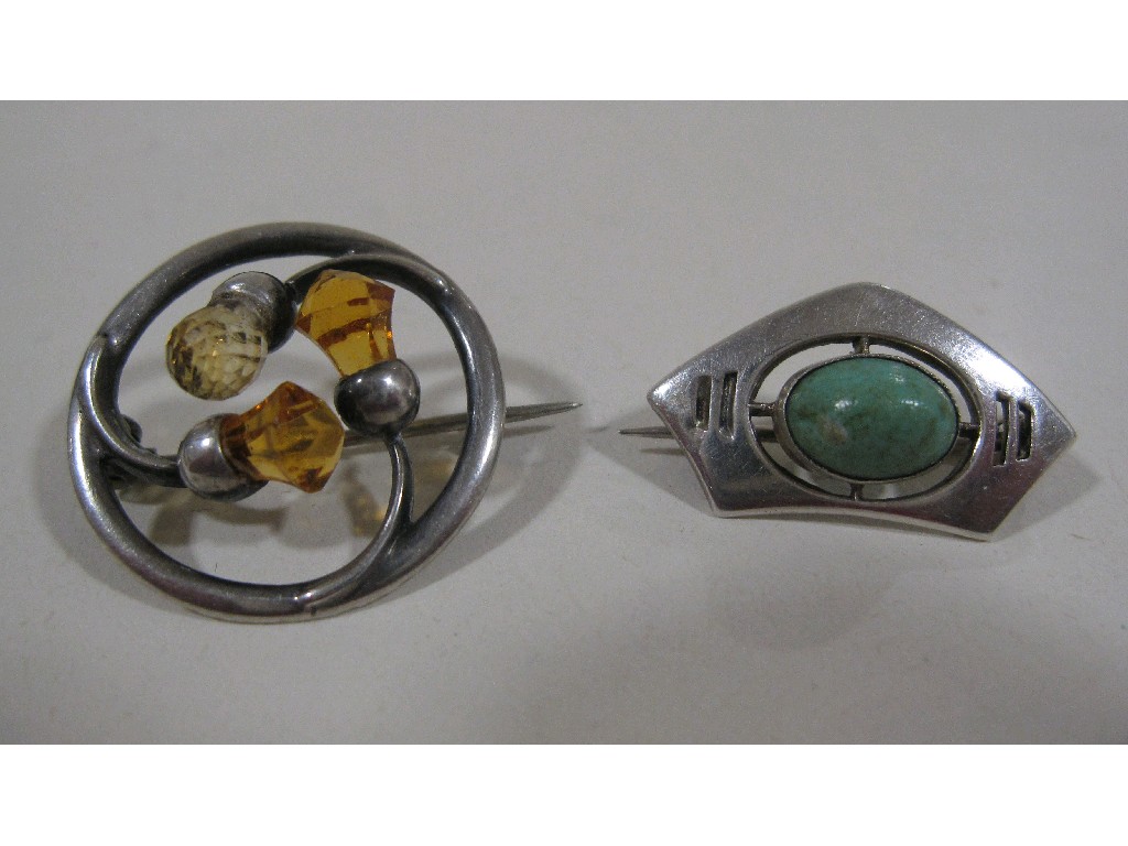 Appraisal: Two Charles Horner silver brooches