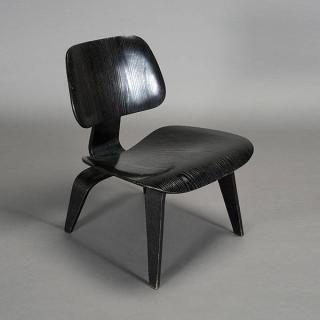 Appraisal: Eames LCW Black Chair Length inches Width inches Height inches