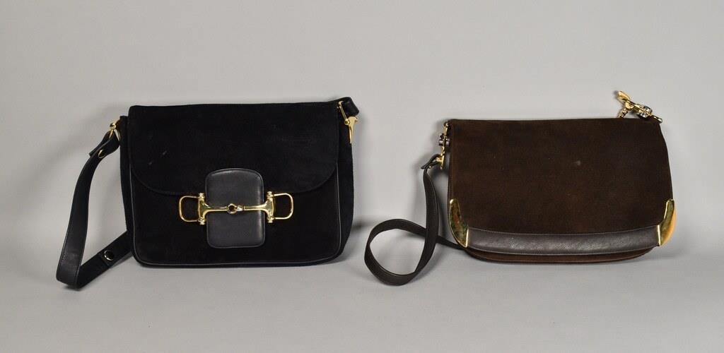 Appraisal: Lot includes black suede Susan Gail purse with gold tone