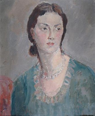 Appraisal: Dame Ethel Walker - Self portrait in a green blouse