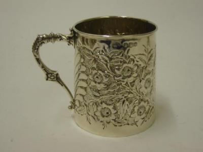 Appraisal: A VICTORIAN MUG John Round Sheffield of tapering form with