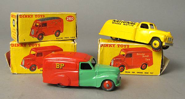 Appraisal: Dinky Vans Boxed rd scale metal vans includes Royal Natural