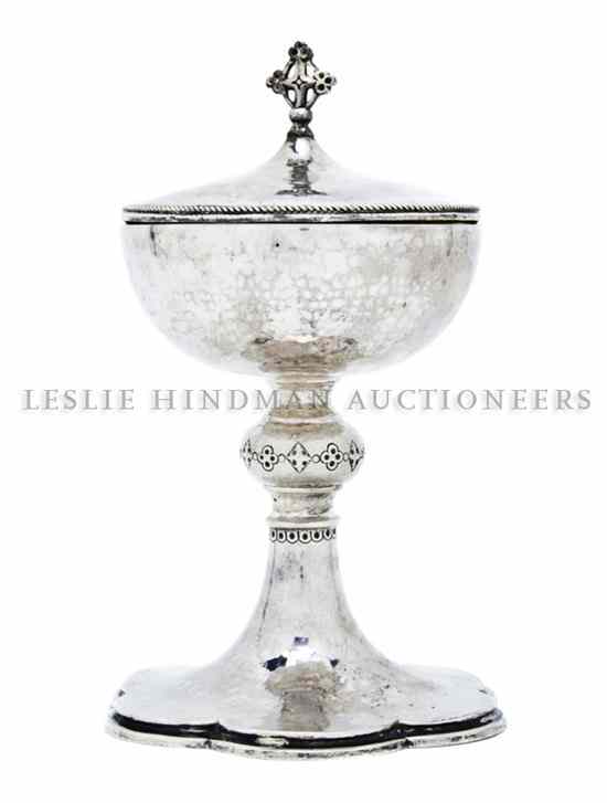 Appraisal: An English Silver Ciborium F Osborne Co Ltd London the