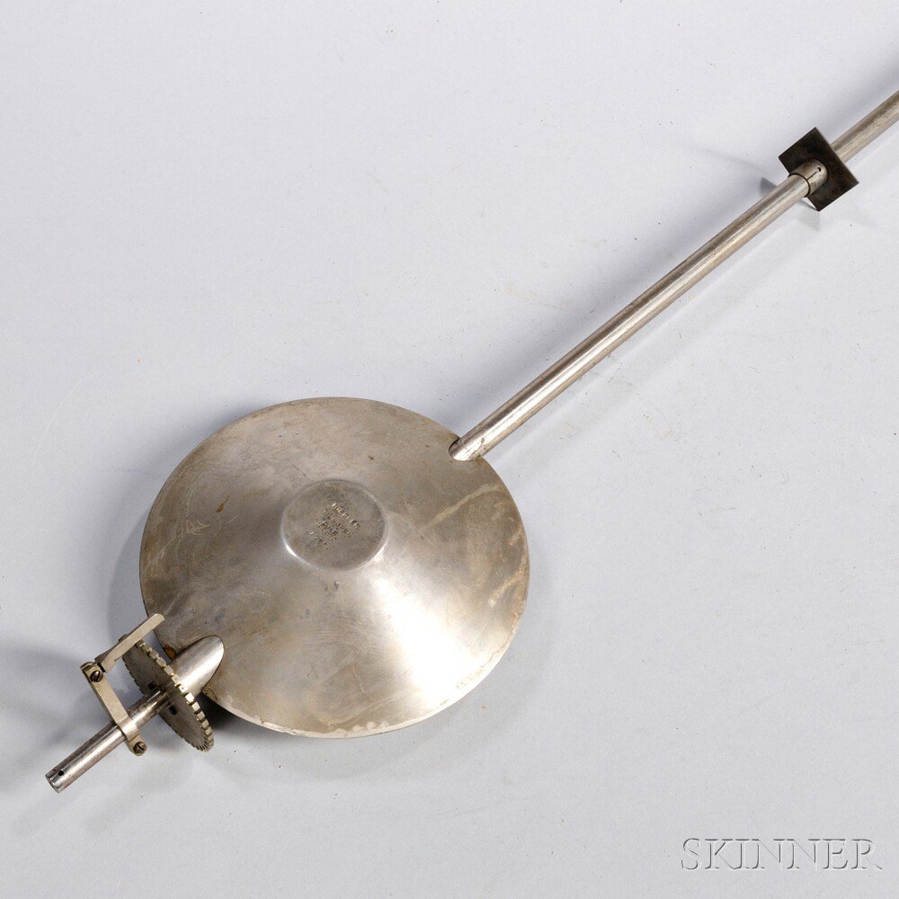 Appraisal: Riefler Invar Pendulum Germany c nickel iron alloy components bob