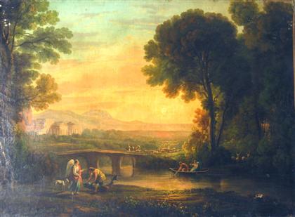 Appraisal: two paintingsMANNER OF CLAUDE LORRAIN