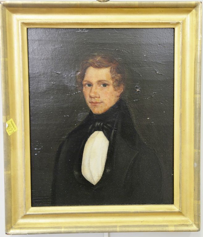 Appraisal: th century oil on panel portrait of a gentleman written