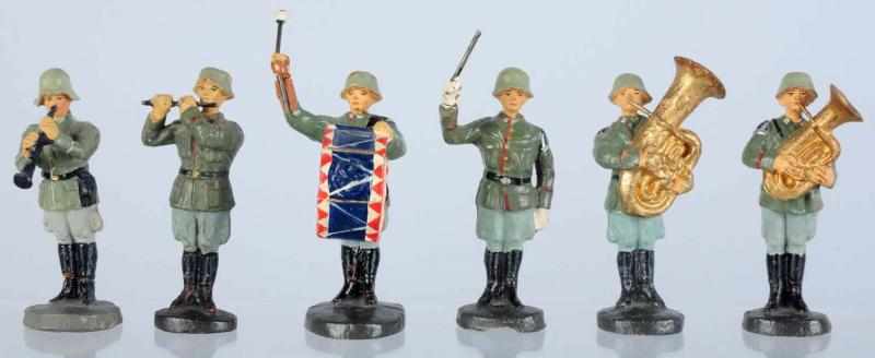 Appraisal: Elastolin Standing German Army Musicians Includes six different cm German