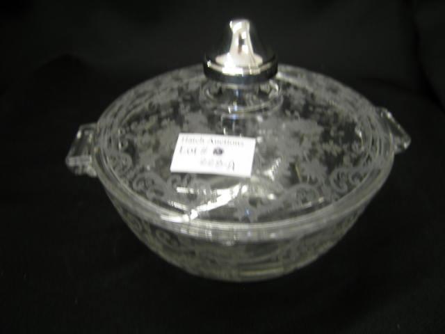 Appraisal: Fostoria or Cambridge Covered Dish sterling knob