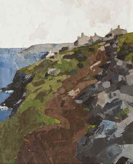 Appraisal: Sir Kyffin Williams - Coastal Scene Anglesey oil on board