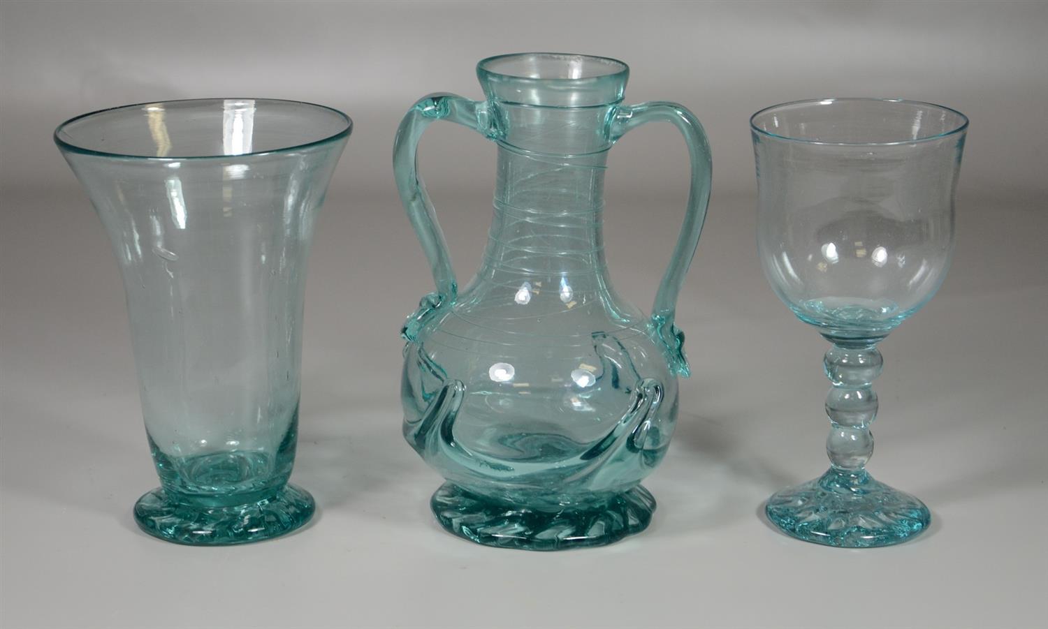 Appraisal: Pieces Clevenger Glass Clayton NJ late s free blown glass