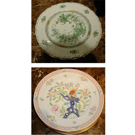 Appraisal: Set of Twelve Herend Porcelain Bird Decorated Dinner Plates Together