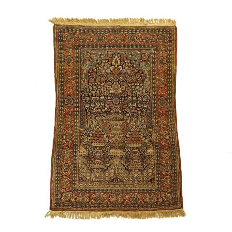 Appraisal: Fine Tehran Prayer Design Rug Persian first quarter th century