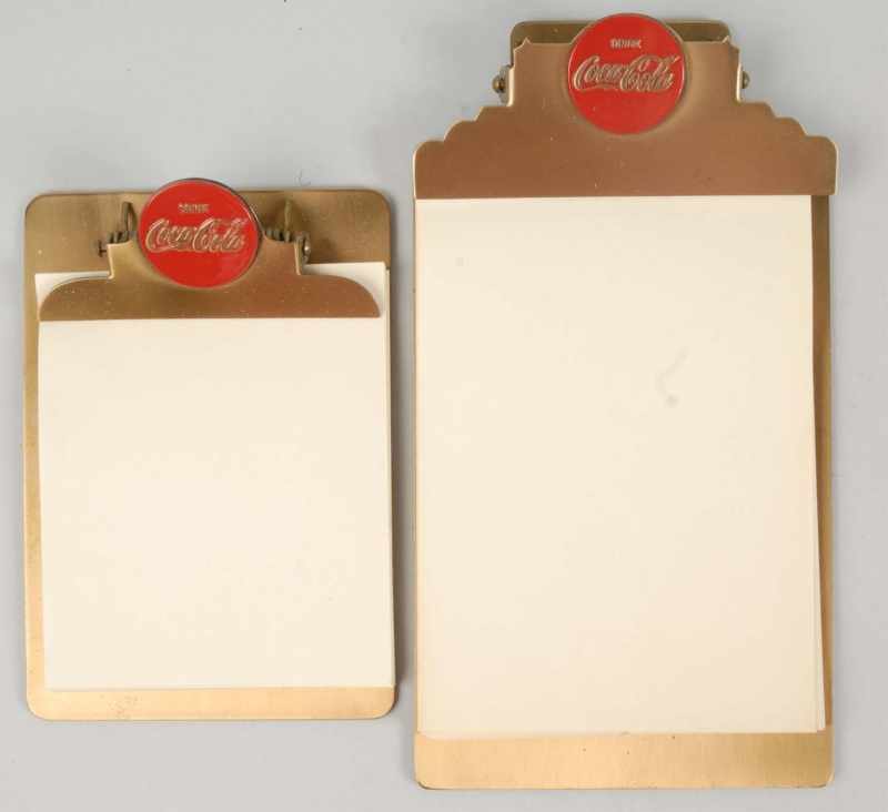 Appraisal: Lot of Coke Clipboards with Original Boxes Description s Nice-looking