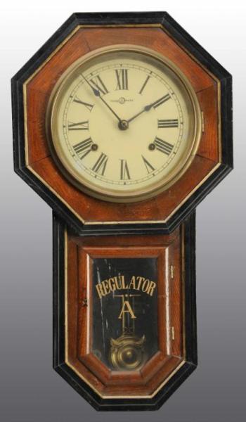 Appraisal: Regulator Time Strike Wall Clock Description Includes pendulum and key