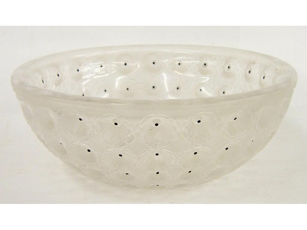 Appraisal: Lalique 'Nemours' clear and frosted glass bowl signed 'Lalique France'