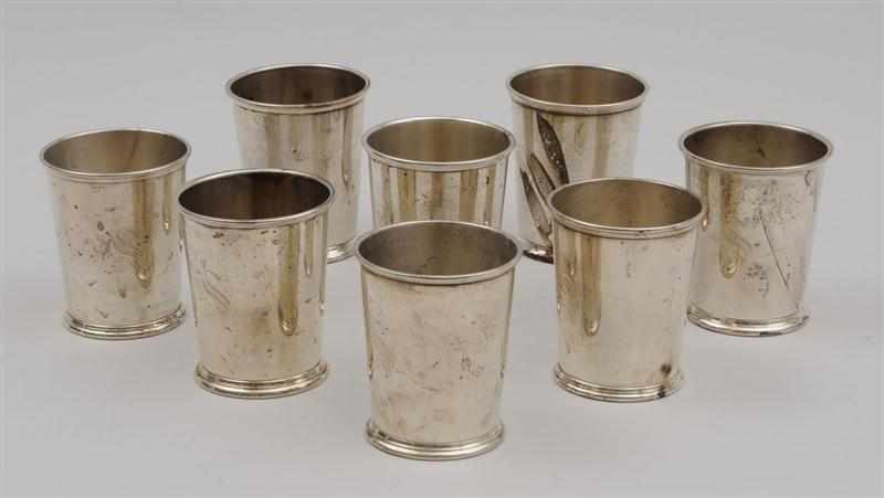 Appraisal: SET OF EIGHT S KIRK CO MONOGRAMMED SILVER JULEP CUPS