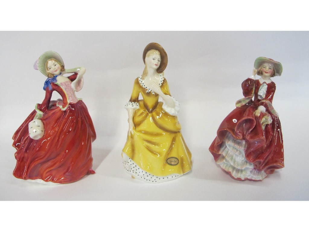 Appraisal: Three Doulton figures Sandra HN Top O' the Hill HN