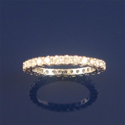 Appraisal: A diamond full circle eternity ring set with brilliant cut