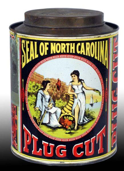 Appraisal: Seal of North Carolina Tobacco Canister Description Manufactured by Marburg