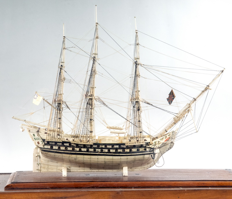 Appraisal: EARLY TH C FRENCH PRISONER-OF-WAR SHIP MODEL OF A ROYAL