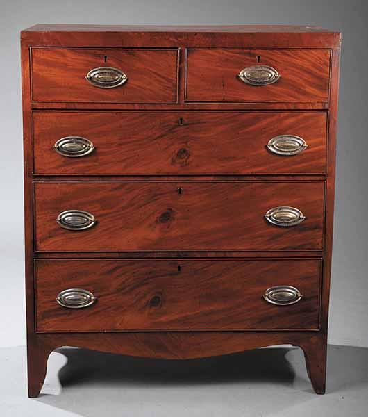 Appraisal: A George III Mahogany Chest of Drawers c with two