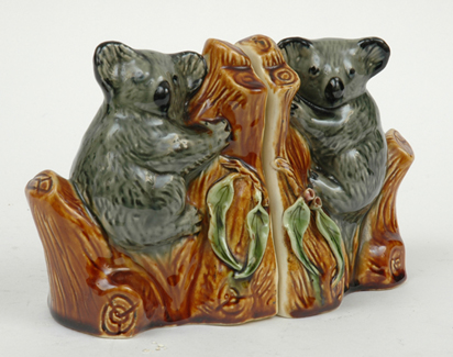 Appraisal: PAIR OF KOALA BOOKENDS Attributed to J Barnard Knight Victoria