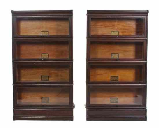 Appraisal: A Pair of American Barrister Bookcases Globe-Wernicke Co each of