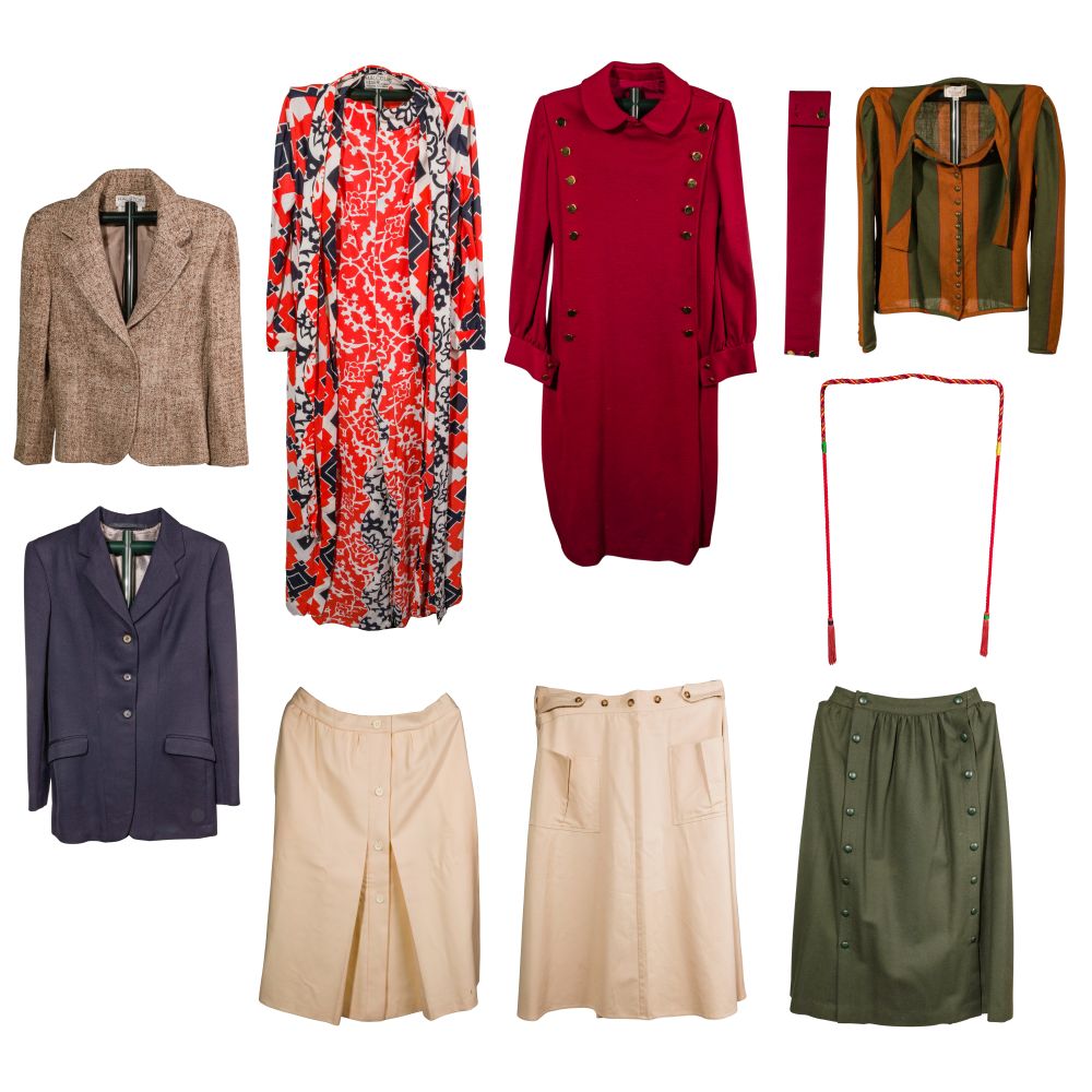 Appraisal: CLOTHING ASSORTMENT items including jackets dresses skirts some from Chloe