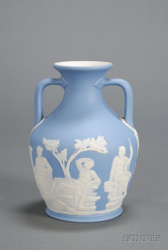 Appraisal: Wedgwood Light Blue Jasper Dip Portland Vase England late th