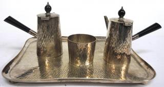 Appraisal: Mappin Webb Partial Tea Coffee Set The Modernist silver-plated set