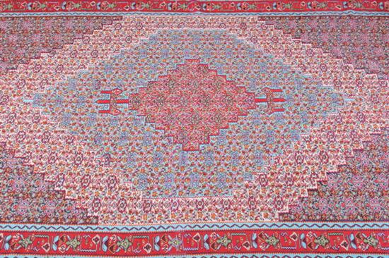 Appraisal: PERSIAN KILIM Silk foundation and pile Sanandaj design - App