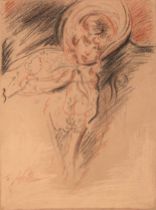 Appraisal: Paul C sar Helleu French - Mademoiselle Dauriac Charcoal and